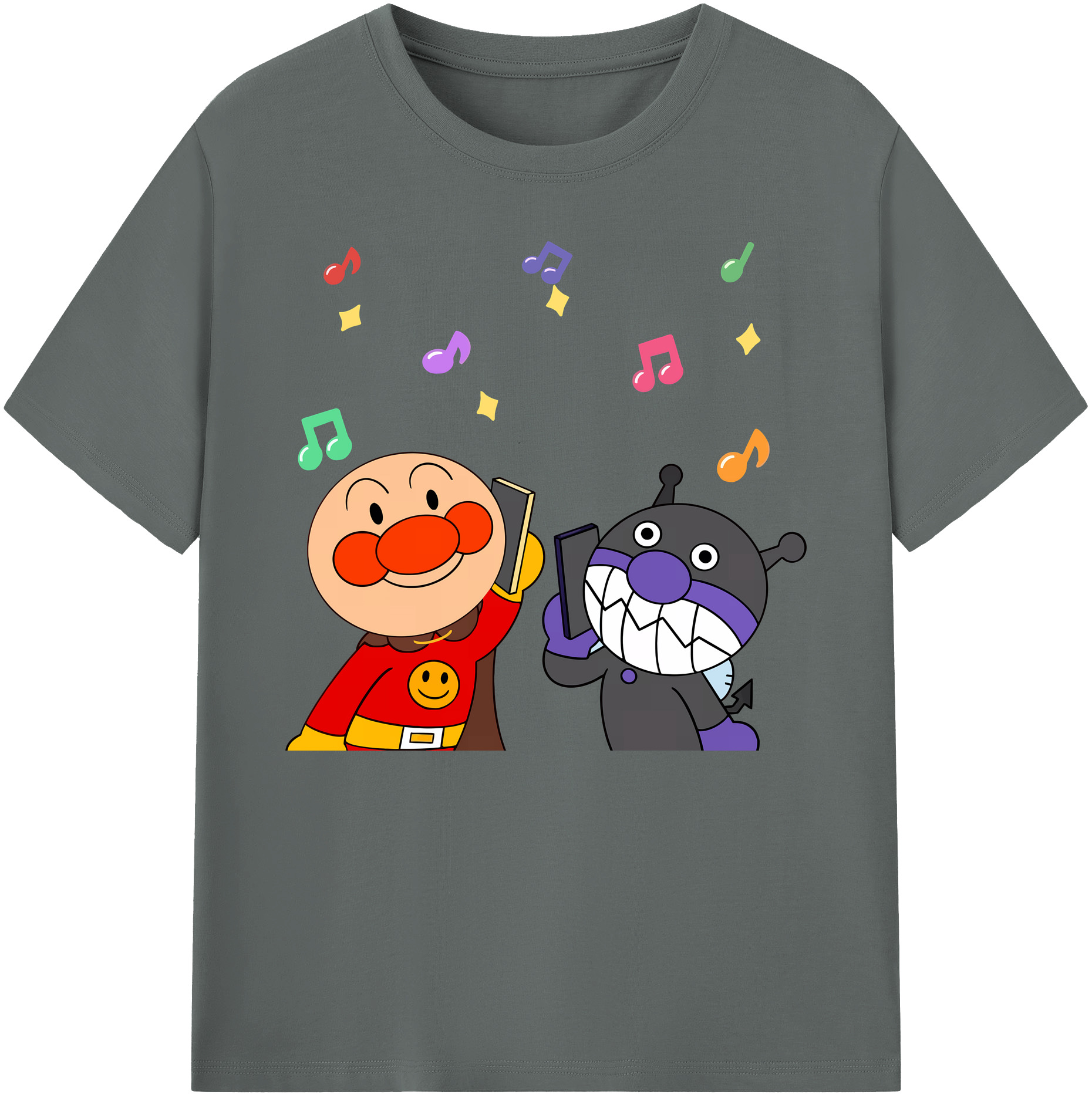 （画像用） アンパンマン Anpanman 綿100％ メンズ半袖Tシャツ｜肌触りやわらか＆通気性